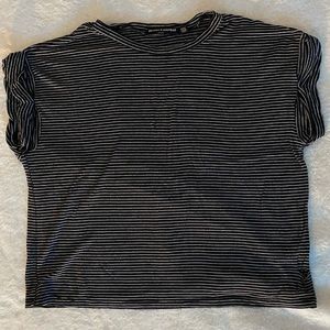 Brandy Melville black and white striped shirt